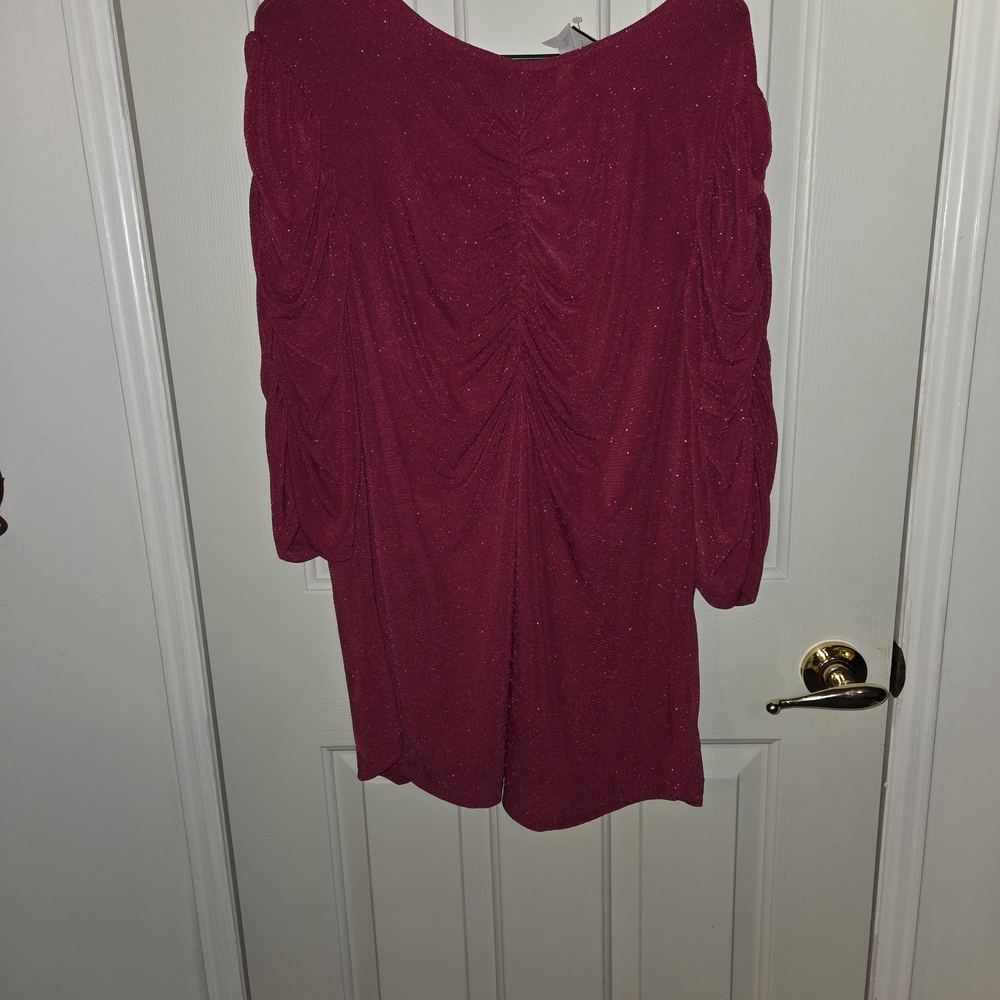 Elegant Pink Ruched Dress